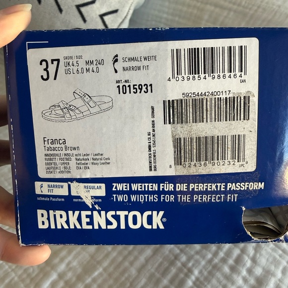NWT Birkenstock Franca Oiled Leather Sandals Size 37 Medium/Narrow - Picture 5 of 5